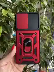 Красный чехол противоударный armors для Realme C35 / Реалми С35 с защитой камеры
