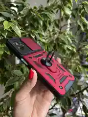 Красный чехол противоударный armors для Realme C35 / Реалми С35 с защитой камеры
