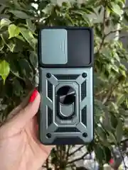 Зеленый чехол противоударный armors для Realme C35 / Реалми С35 с защитой камеры
