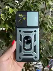 Зеленый чехол противоударный armors для Realme C35 / Реалми С35 с защитой камеры