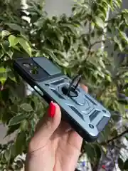 Зеленый чехол противоударный armors для Realme C35 / Реалми С35 с защитой камеры