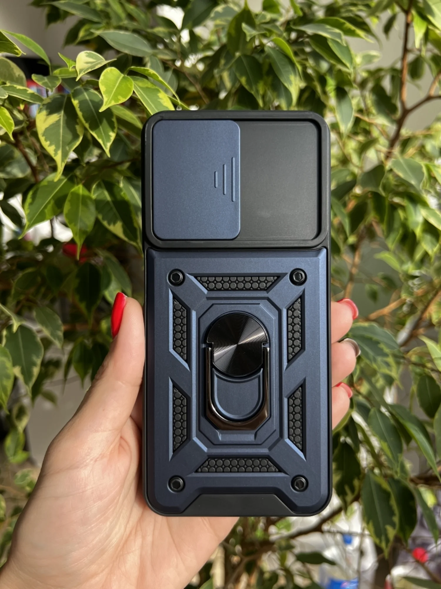 Темно-синий чехол противоударный armors для Realme C35 / Реалми С35 с защитой камеры