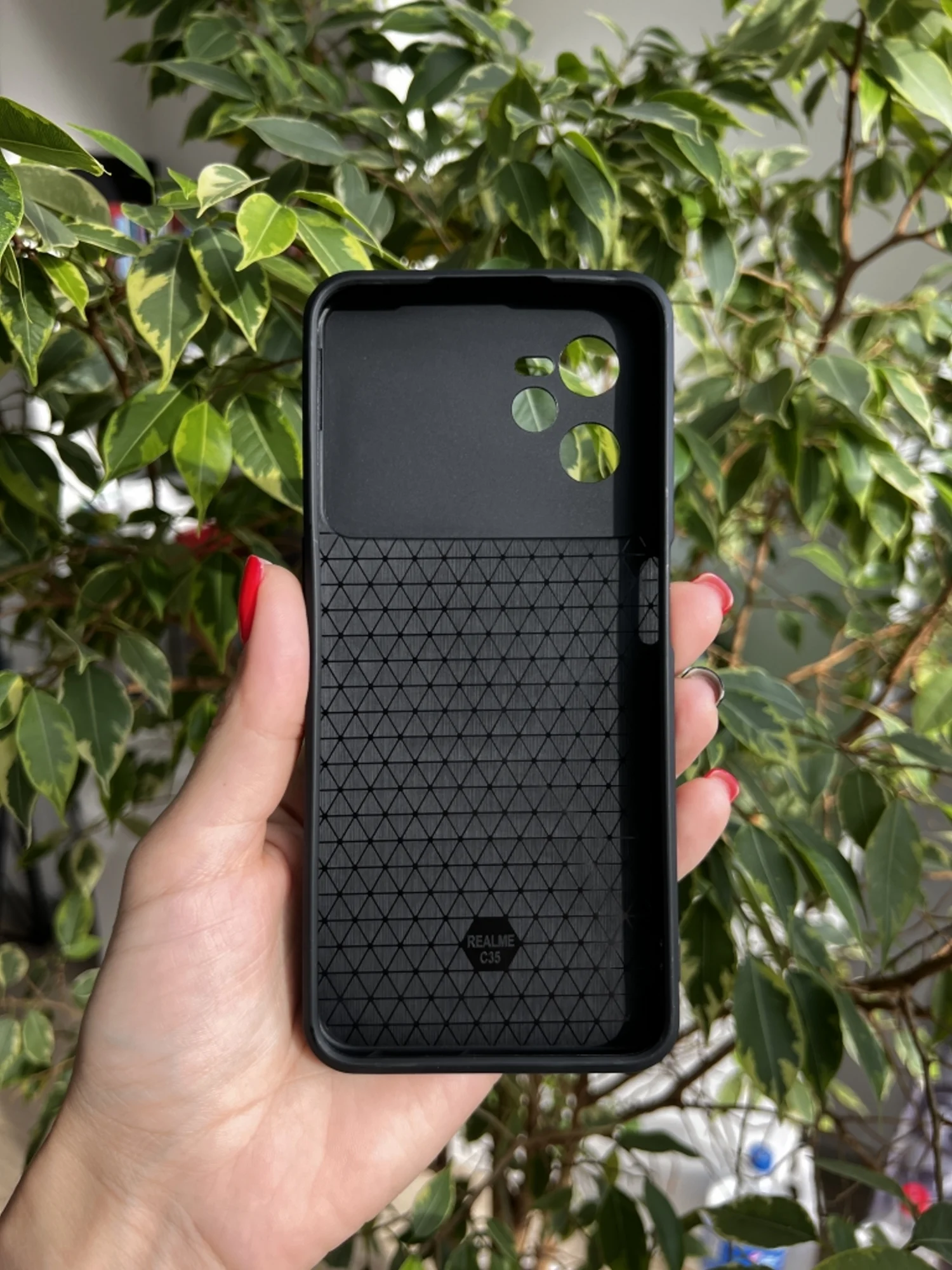 Темно-синий чехол противоударный armors для Realme C35 / Реалми С35 с защитой камеры