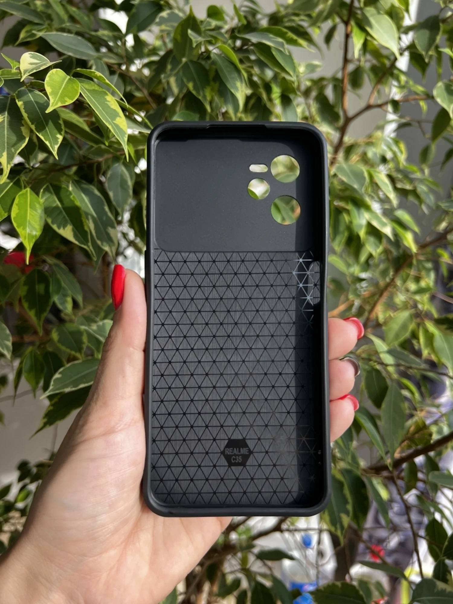 Темно-синий чехол противоударный armors для Realme C35 / Реалми С35 с защитой камеры