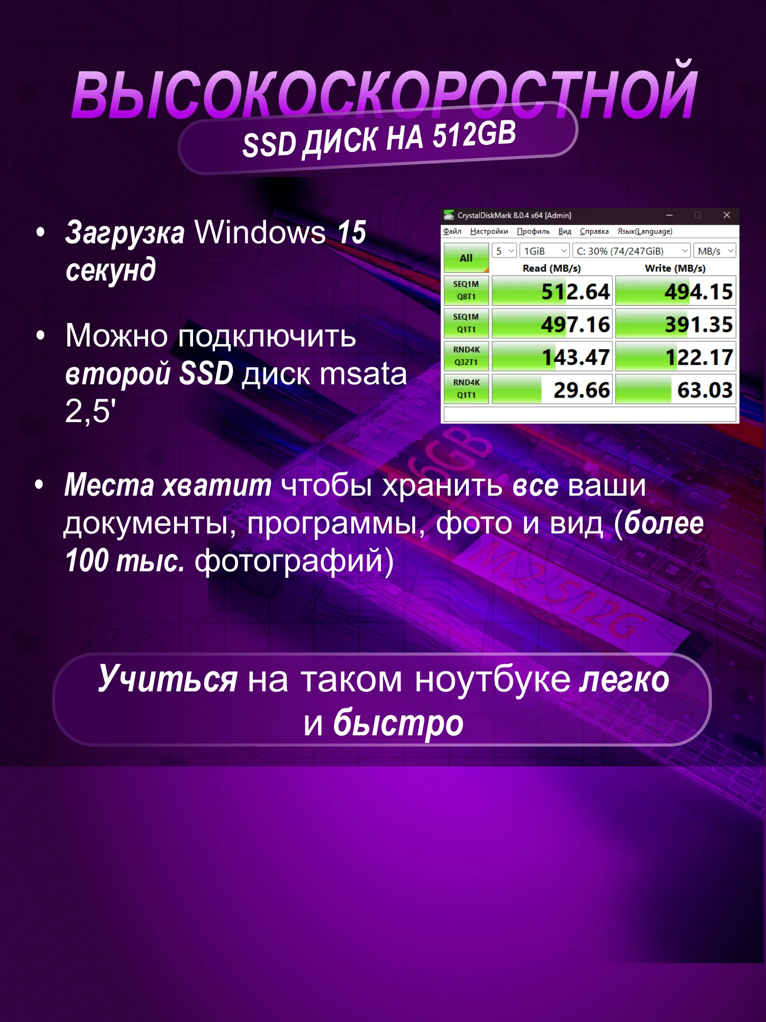 Ноутбук для работы, учебы, игр Like Smart Intel N5095 16/512GB IPS 15.6, русская клавиатура