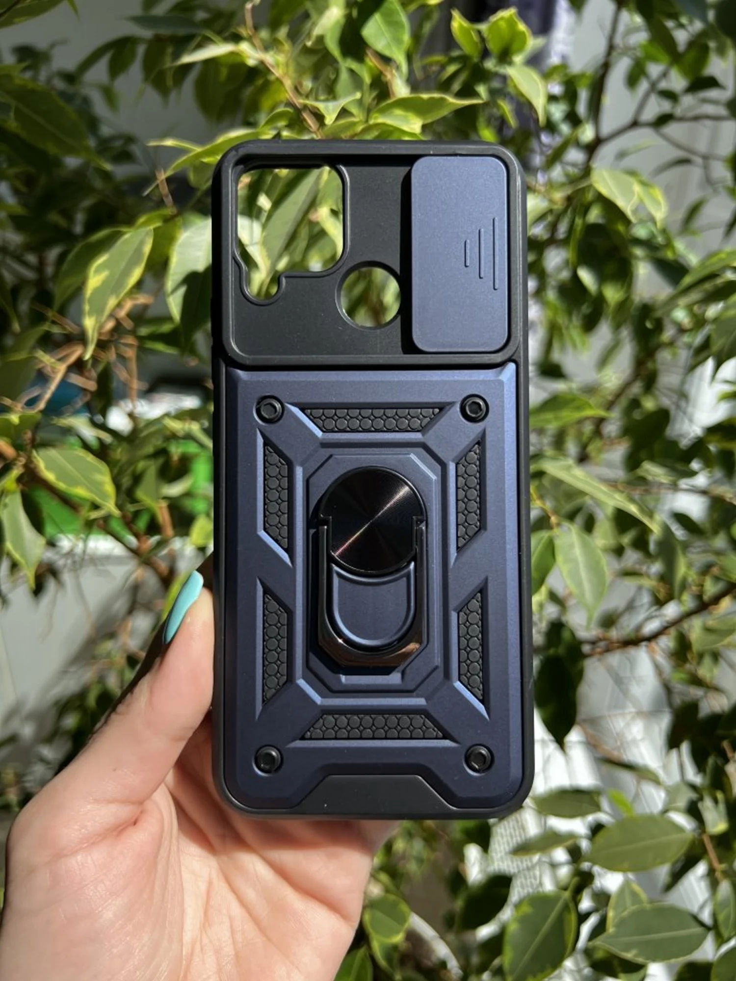 Темно-синий чехол противоударный armors для Realme C15 и C25 и C25s / Реалми С15 и С25 и С25s