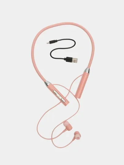 Голубой беспроводные магнитные наушники с микрофоном Music 12D / G08 Bluetooth
