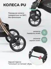 Черный коляска прогулочная Farfello Sunrise, легкая, для путешествий