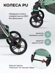 Мятный коляска прогулочная Farfello Sunrise, легкая, для путешествий
