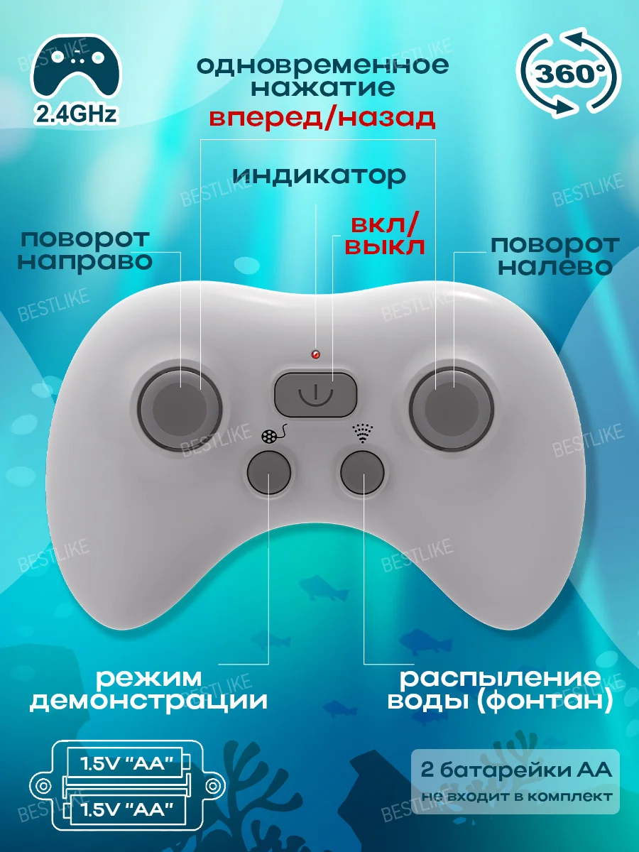 Игрушка Кит для игр в воде с пультом, игрушка для ванной