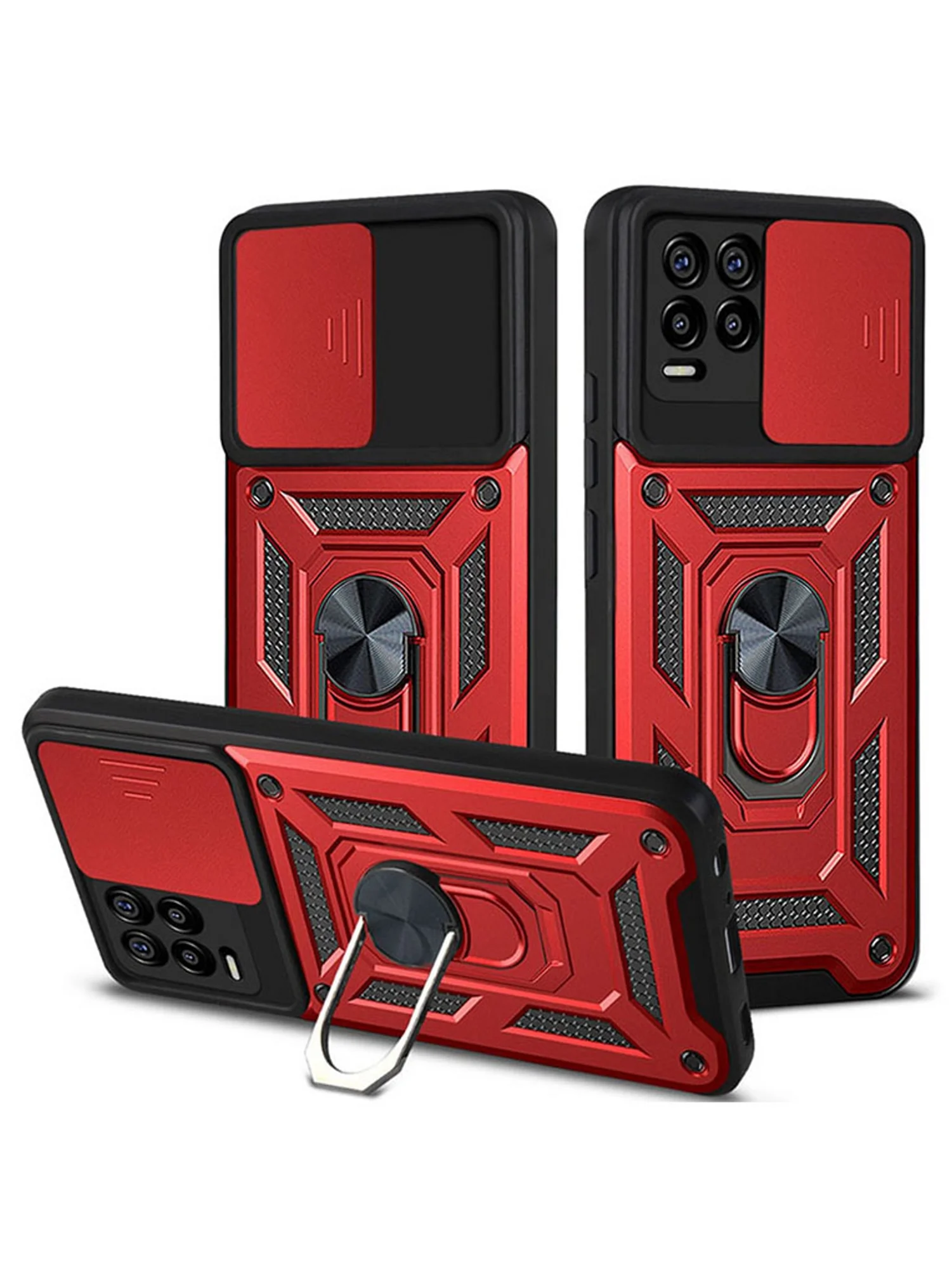 Темно-синий чехол противоударный armors для Realme 8 и 8 Pro / Реалми 8 и 8 Про с защитой камеры