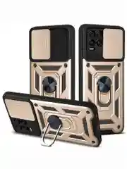 Темно-синий чехол противоударный armors для Realme 8 и 8 Pro / Реалми 8 и 8 Про с защитой камеры