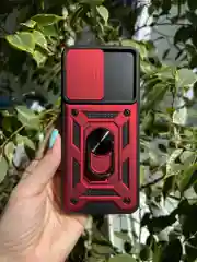 Красный чехол противоударный armors для Realme 8 и 8 Pro / Реалми 8 и 8 Про с защитой камеры