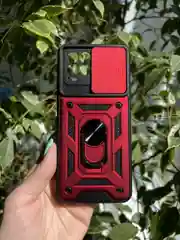 Красный чехол противоударный armors для Realme 8 и 8 Pro / Реалми 8 и 8 Про с защитой камеры