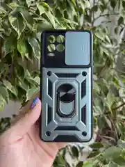 Зеленый чехол противоударный armors для Realme 8 и 8 Pro / Реалми 8 и 8 Про с защитой камеры