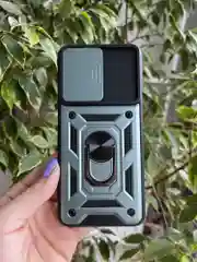 Зеленый чехол противоударный armors для Realme 8 и 8 Pro / Реалми 8 и 8 Про с защитой камеры