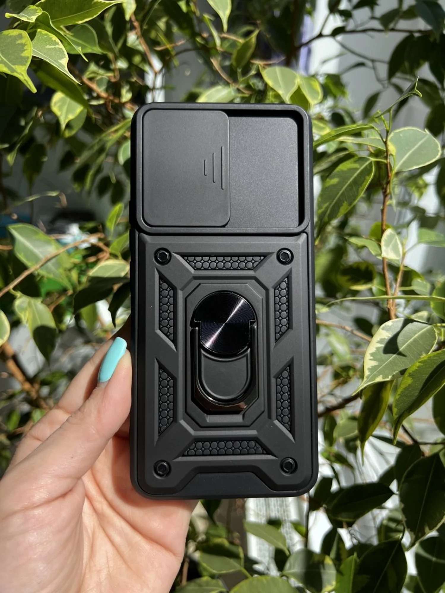 Черный чехол противоударный armors для Realme 8 и 8 Pro / Реалми 8 и 8 Про с защитой камеры