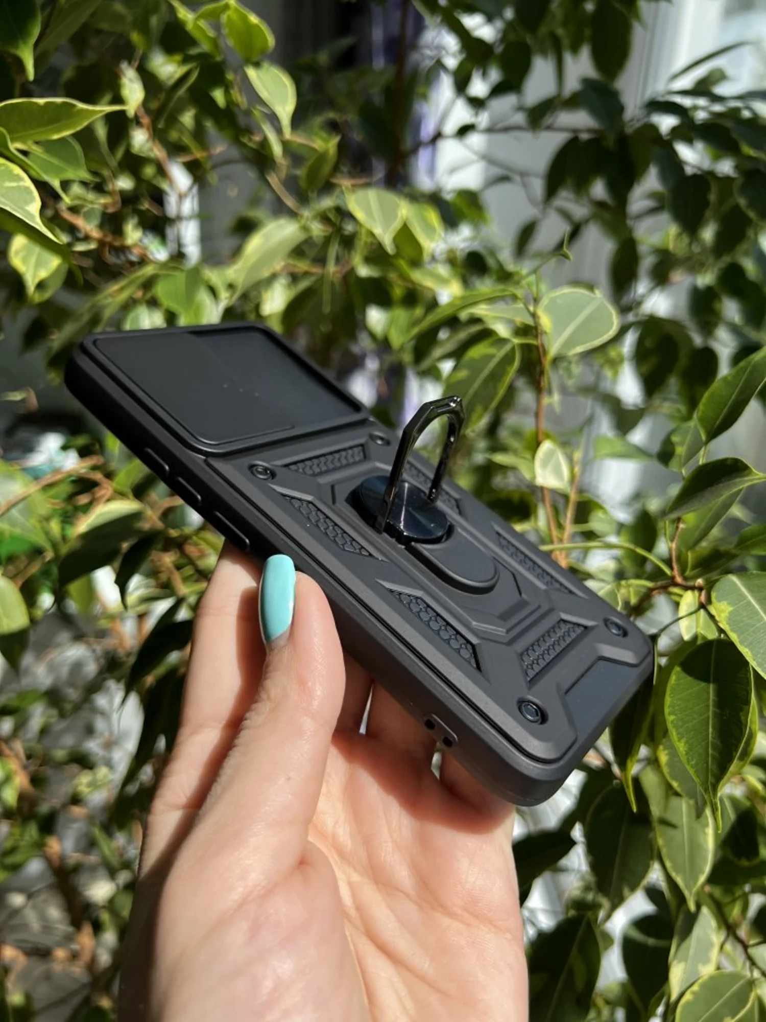 Черный чехол противоударный armors для Realme 8 и 8 Pro / Реалми 8 и 8 Про с защитой камеры