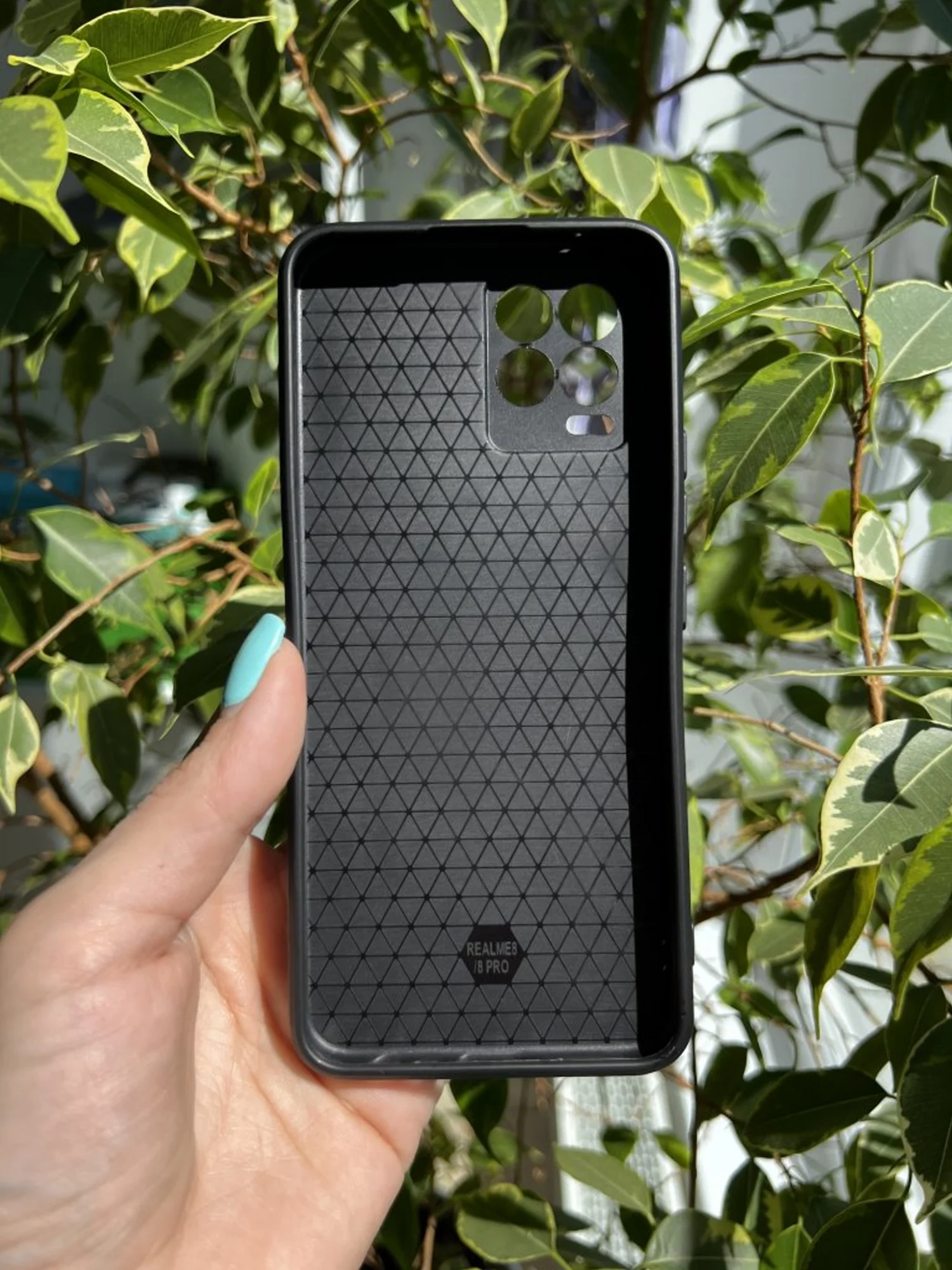 Черный чехол противоударный armors для Realme 8 и 8 Pro / Реалми 8 и 8 Про с защитой камеры