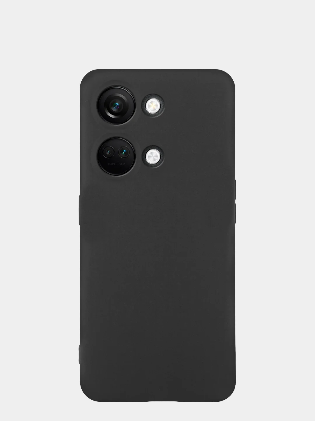 Черный чехол для OnePlus Nord 3 силиконовый BROSCORP матовый тонкий с бортиком- защитой камер