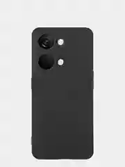 Черный чехол для OnePlus Nord 3 силиконовый BROSCORP матовый тонкий с бортиком- защитой камер