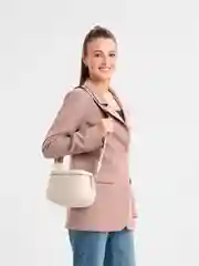 Белый женская сумка на плечо из натуральной кожи