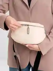 Белый женская сумка на плечо из натуральной кожи