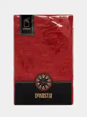 Скатерть DeNASTIA "Праздничная" 160x310см, 100% ПЭ, блестящая, цвет красный