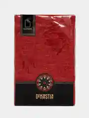 Скатерть DeNASTIA "Праздничная" 140x200см, 100% ПЭ, блестящая, цвет красный