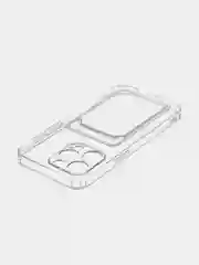 Манго чехол для iPhone 15 Pro Max силиконовый BROSCORP, матовый/ прозрачный, бортик- защита камер