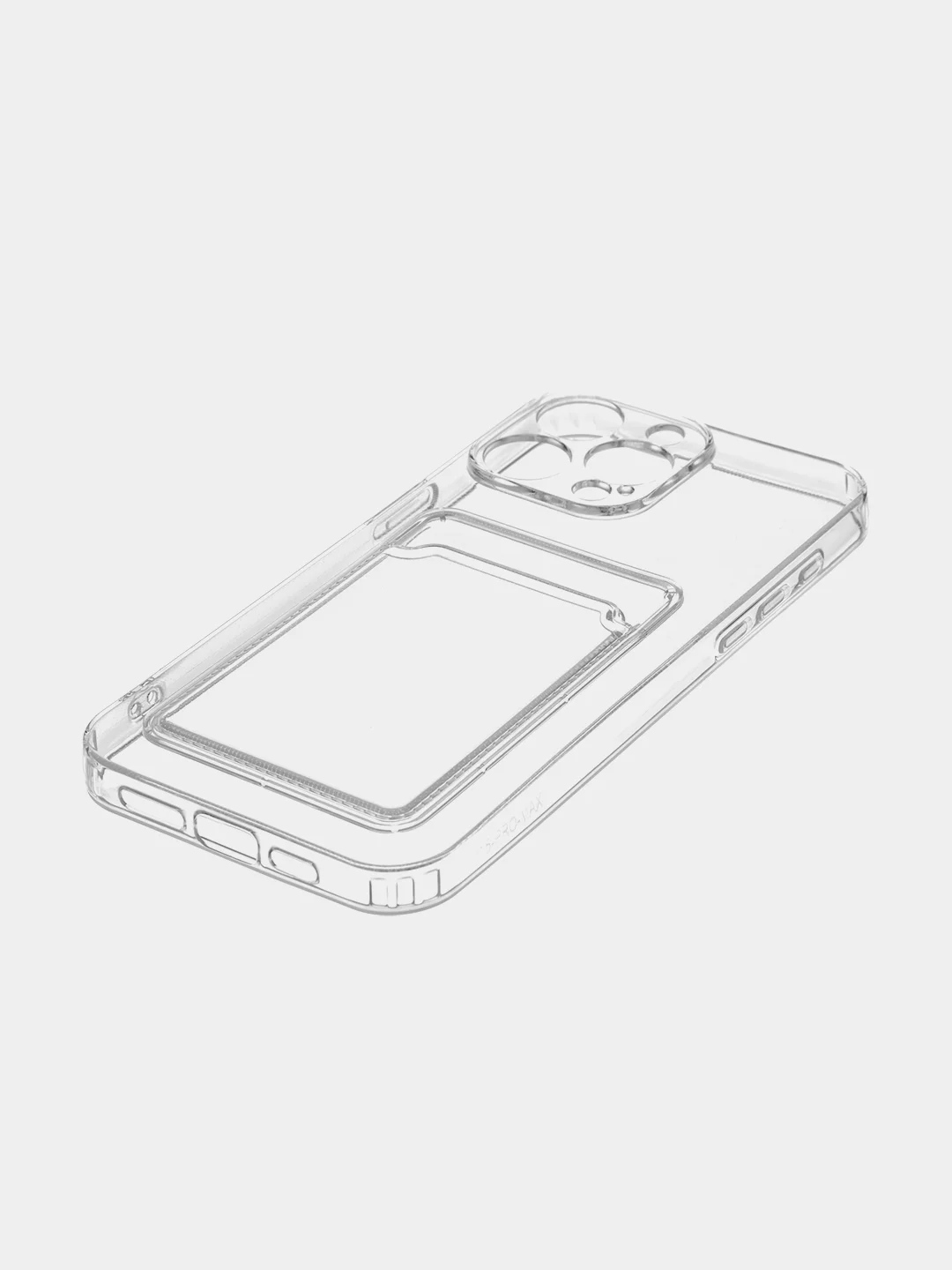Манго чехол для iPhone 15 Pro Max силиконовый BROSCORP, матовый/ прозрачный, бортик- защита камер