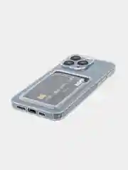 Манго чехол для iPhone 15 Pro Max силиконовый BROSCORP, матовый/ прозрачный, бортик- защита камер