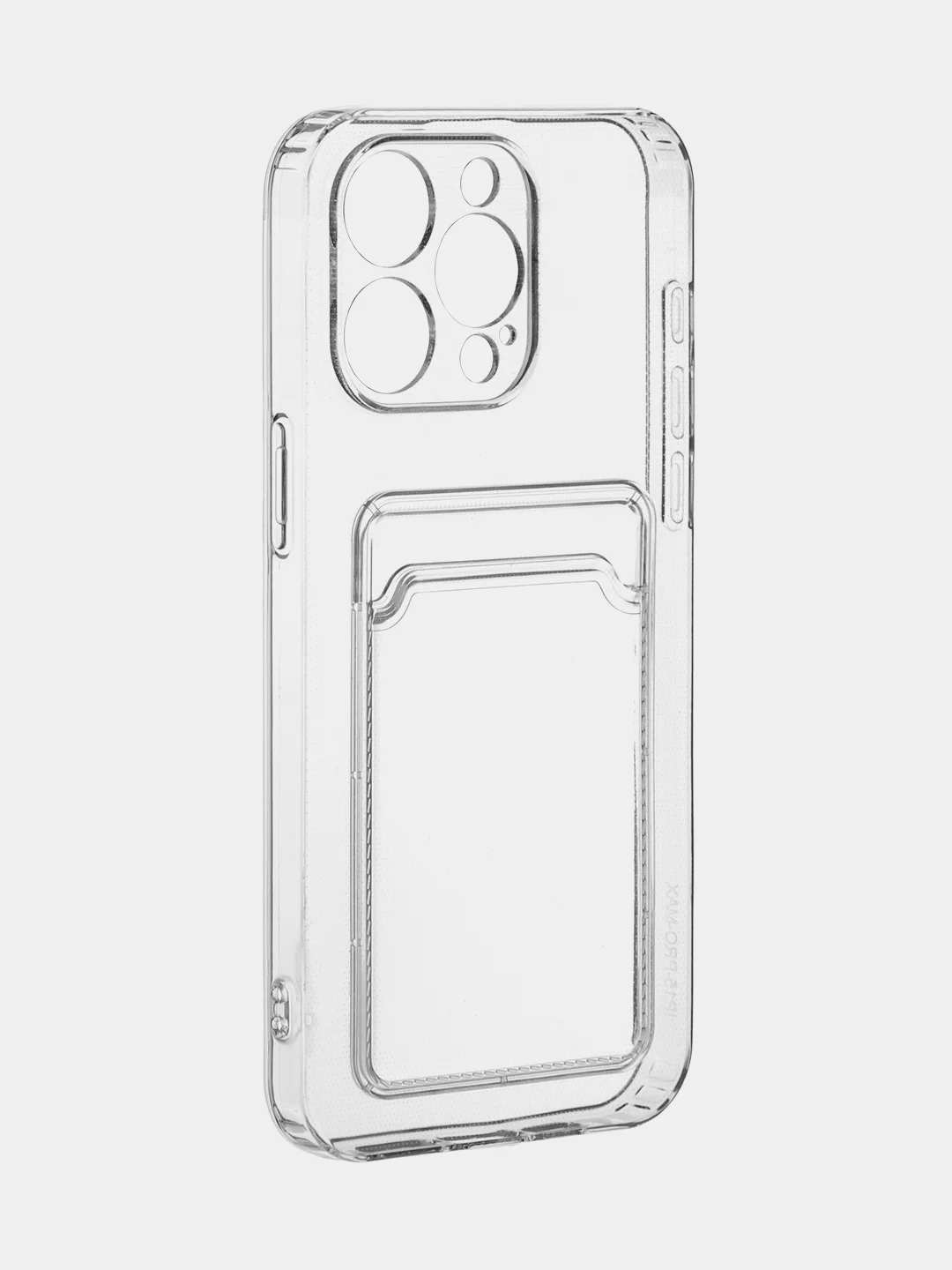 Манго чехол для iPhone 15 Pro Max силиконовый BROSCORP, матовый/ прозрачный, бортик- защита камер