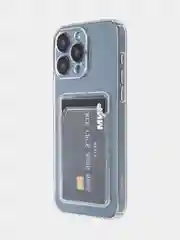 Манго чехол для iPhone 15 Pro Max силиконовый BROSCORP, матовый/ прозрачный, бортик- защита камер