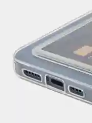 Манго чехол для iPhone 15 Pro Max силиконовый BROSCORP, матовый/ прозрачный, бортик- защита камер