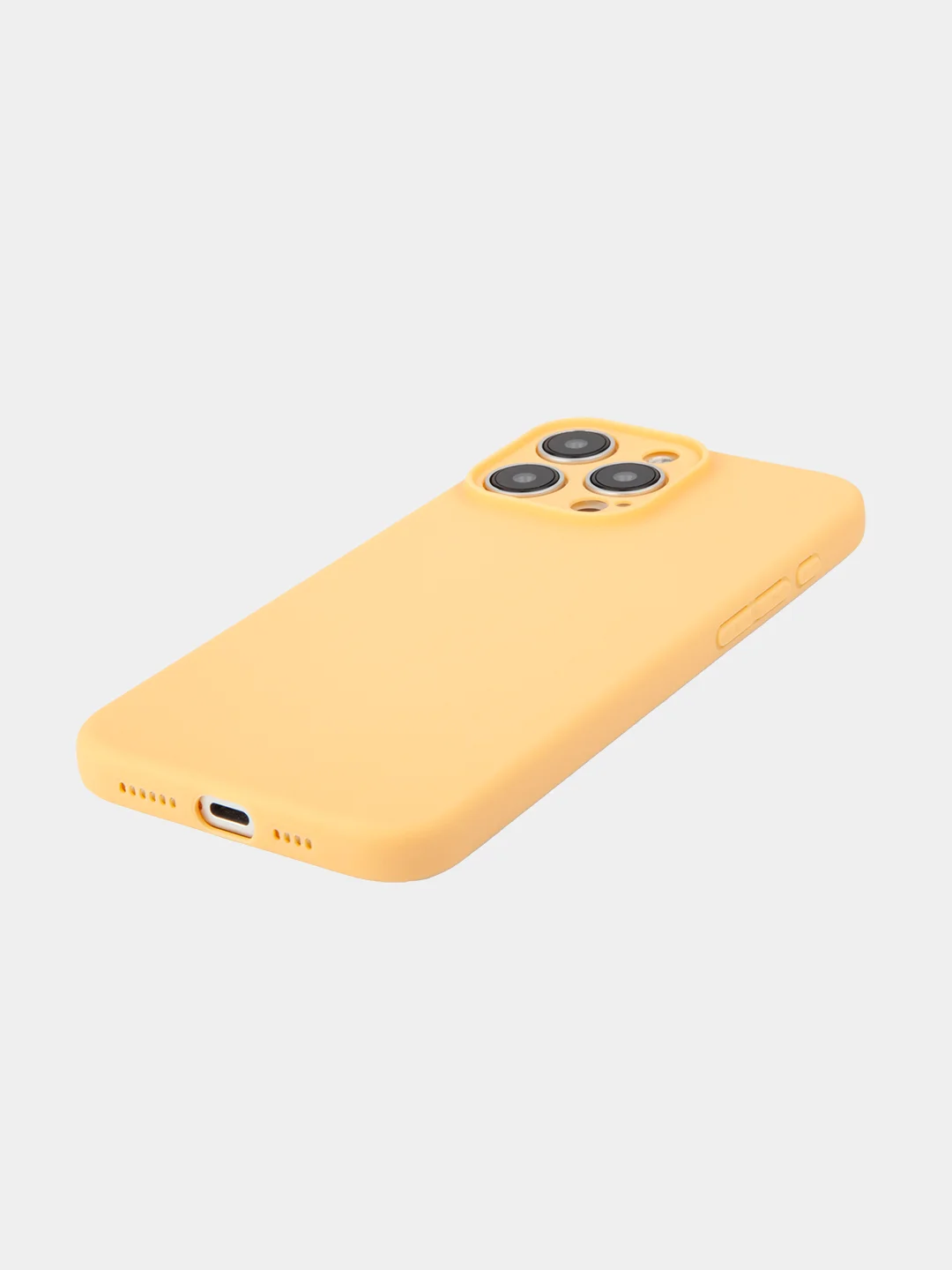 Манго чехол для iPhone 15 Pro Max силиконовый BROSCORP, матовый/ прозрачный, бортик- защита камер
