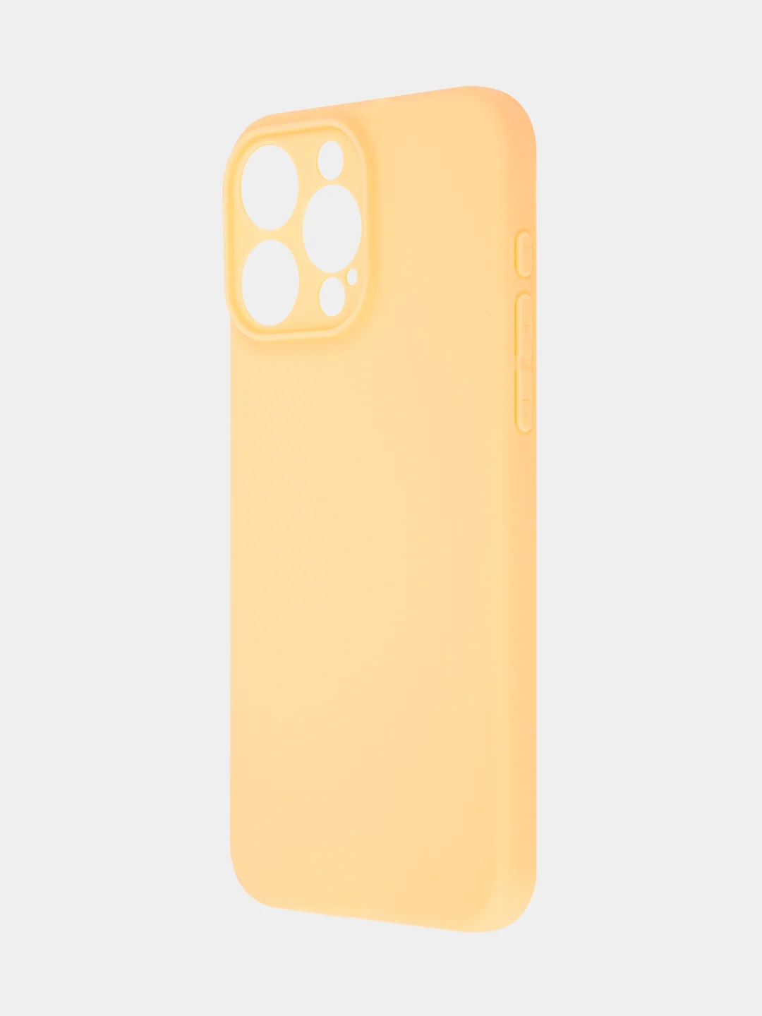 Манго чехол для iPhone 15 Pro Max силиконовый BROSCORP, матовый/ прозрачный, бортик- защита камер