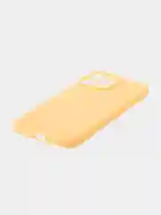 Манго чехол для iPhone 15 Pro Max силиконовый BROSCORP, матовый/ прозрачный, бортик- защита камер