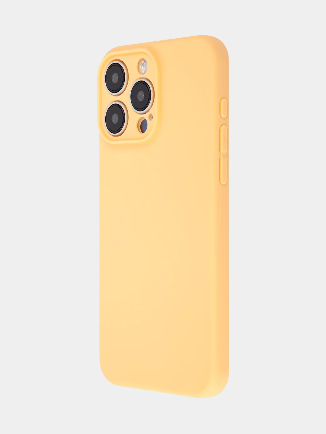 Манго чехол для iPhone 15 Pro Max силиконовый BROSCORP, матовый/ прозрачный, бортик- защита камер