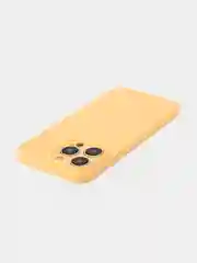 Манго чехол для iPhone 15 Pro Max силиконовый BROSCORP, матовый/ прозрачный, бортик- защита камер