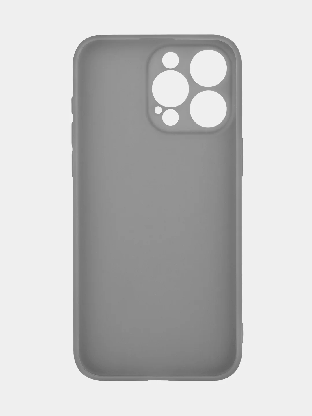 Угольный чехол для iPhone 15 Pro Max силиконовый BROSCORP, матовый/ прозрачный, бортик- защита камер