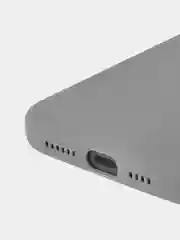 Угольный чехол для iPhone 15 Pro Max силиконовый BROSCORP, матовый/ прозрачный, бортик- защита камер