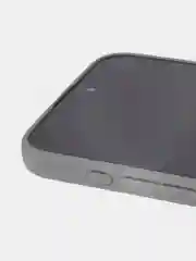 Угольный чехол для iPhone 15 Pro Max силиконовый BROSCORP, матовый/ прозрачный, бортик- защита камер