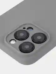 Угольный чехол для iPhone 15 Pro Max силиконовый BROSCORP, матовый/ прозрачный, бортик- защита камер