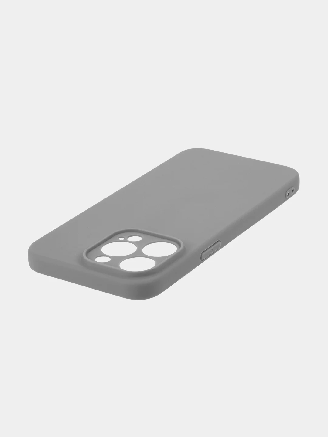 Угольный чехол для iPhone 15 Pro Max силиконовый BROSCORP, матовый/ прозрачный, бортик- защита камер