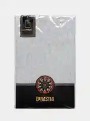 Скатерть DeNASTIA "Праздничная" 160x310см, 100% ПЭ, блестящая, цвет серебро
