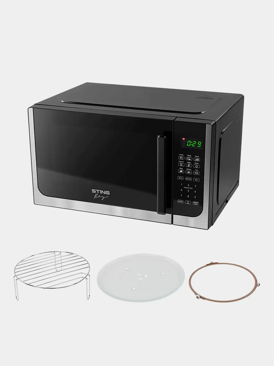 STINGRAY ST-MW151A черный/сталь микроволновая печь