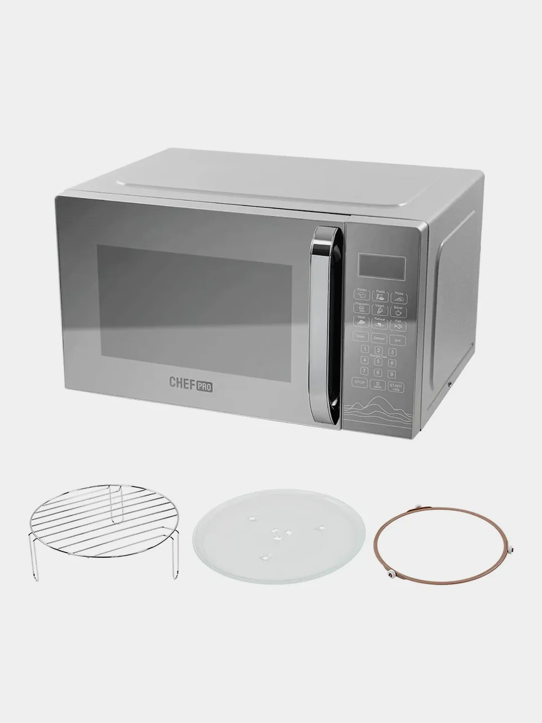 CHEF PRO CF-MW1952A серебро/хром микроволновая печь