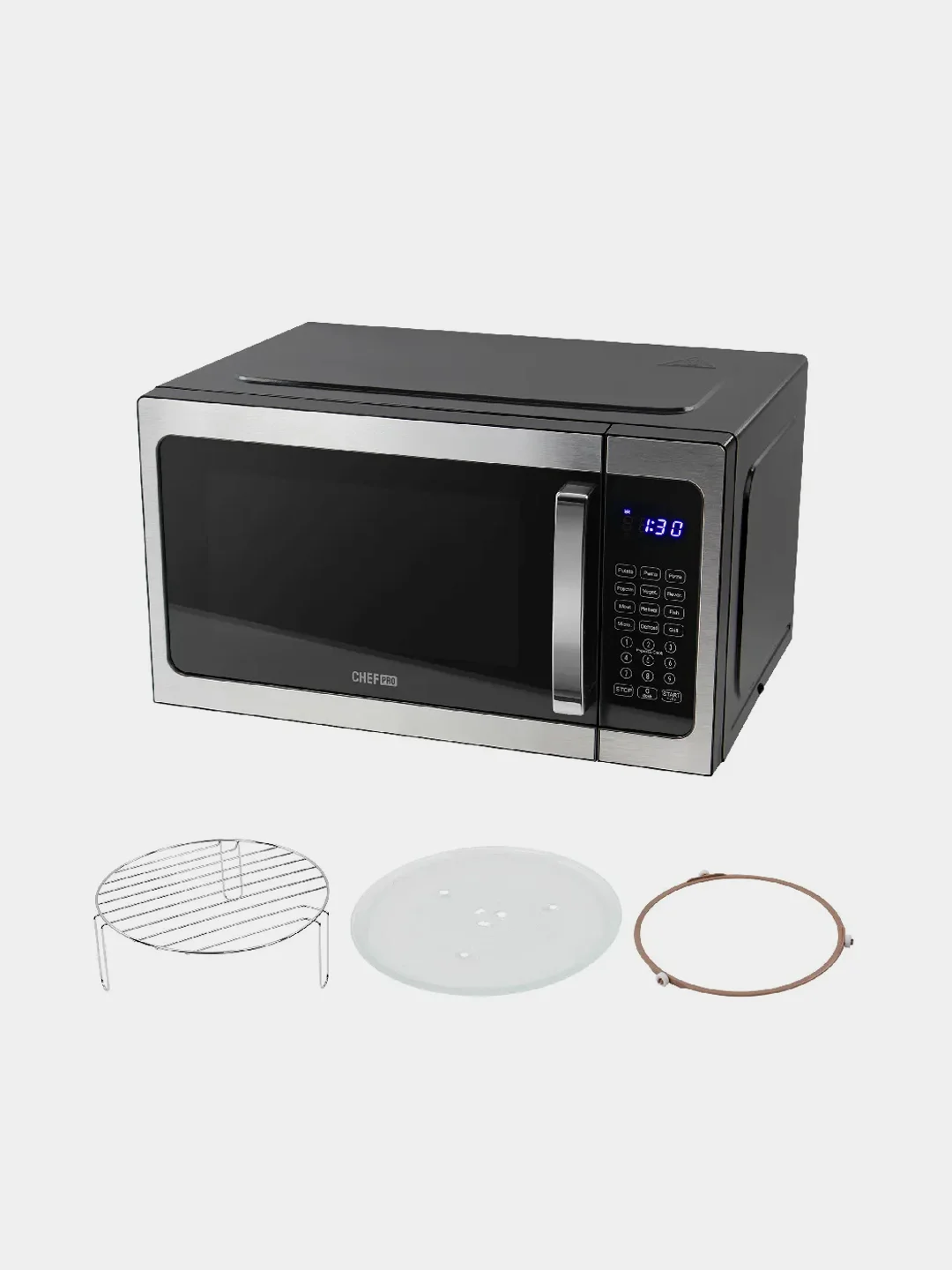 CHEF PRO CF-MW1951A черный/сталь микроволновая печь