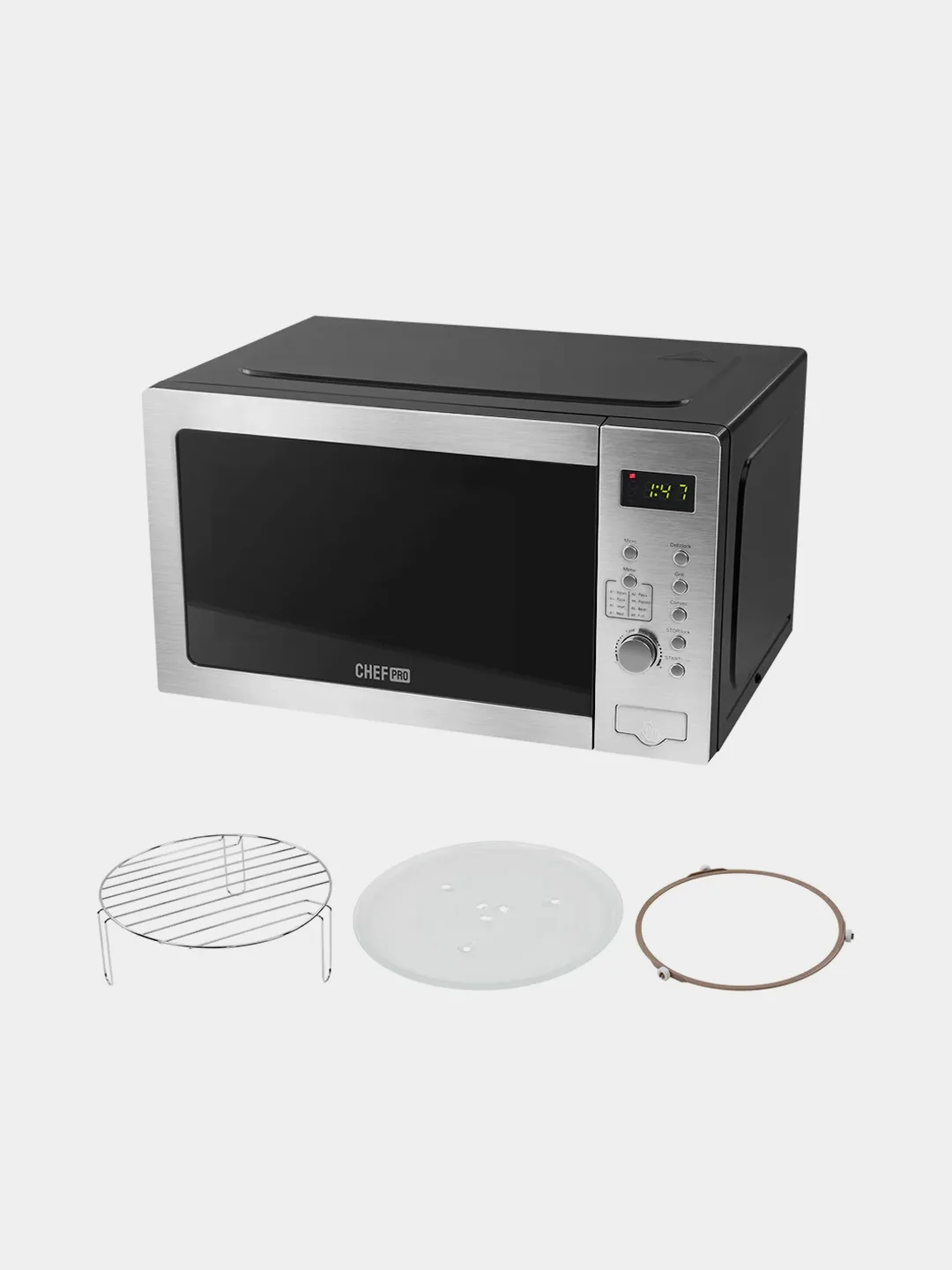 CHEF PRO CF-MW1953A черный/сталь микроволновая печь
